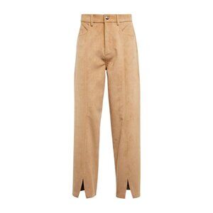 Nanushka Regenerated Leather Suede Pants in Sand